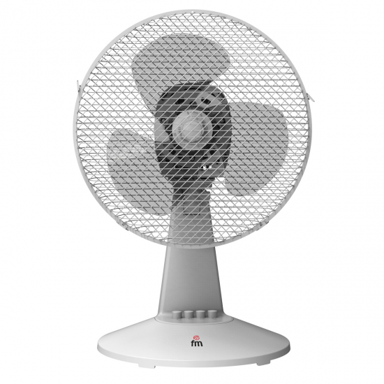 Ventilador de sobremesa FM SB130, 30 cm, 3 aspas, 30W, blanco